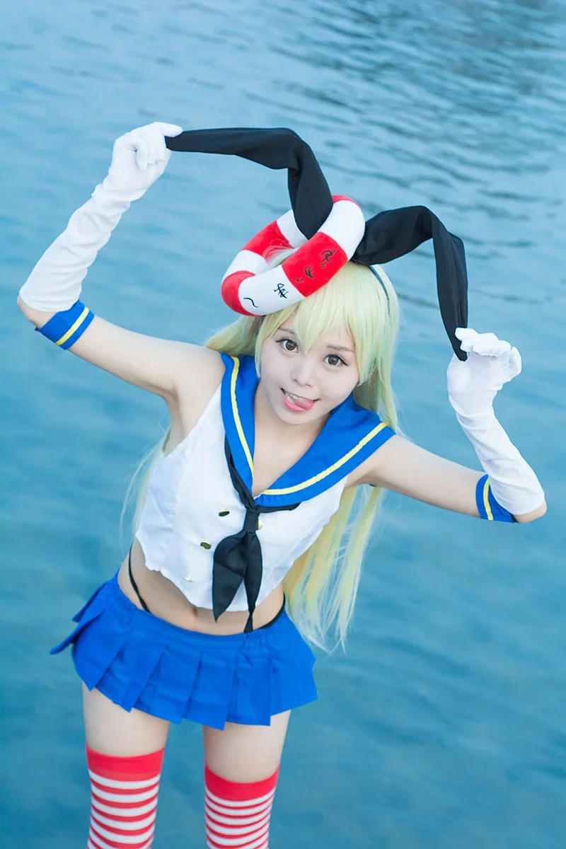 Kantai Collection Shimakaze Sailor Uniform Cosplay Costume