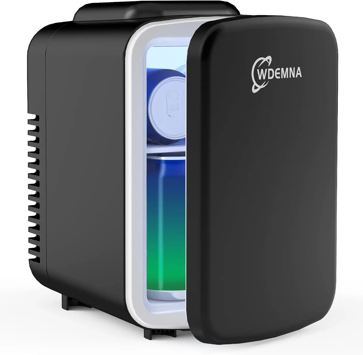 New Mini Fridge, 4 Liter/6 Cans Skincare Fridge for Bedroom, 110V AC/12V DC Portable Thermoelectric Cooler