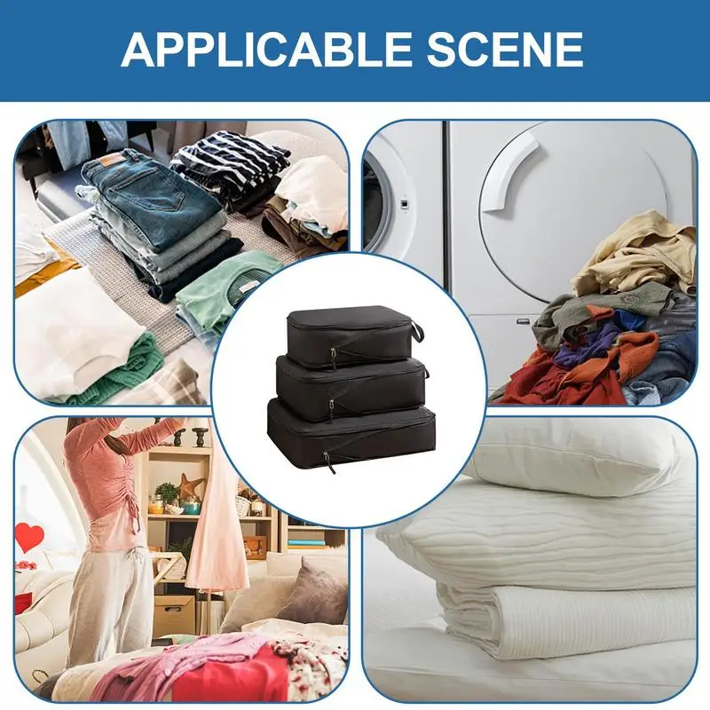 Space Saver Bags Space Saving Compression Organizer 3 PCS Space Saving Clothes Compression Bag Travel Moving Organizer For 5