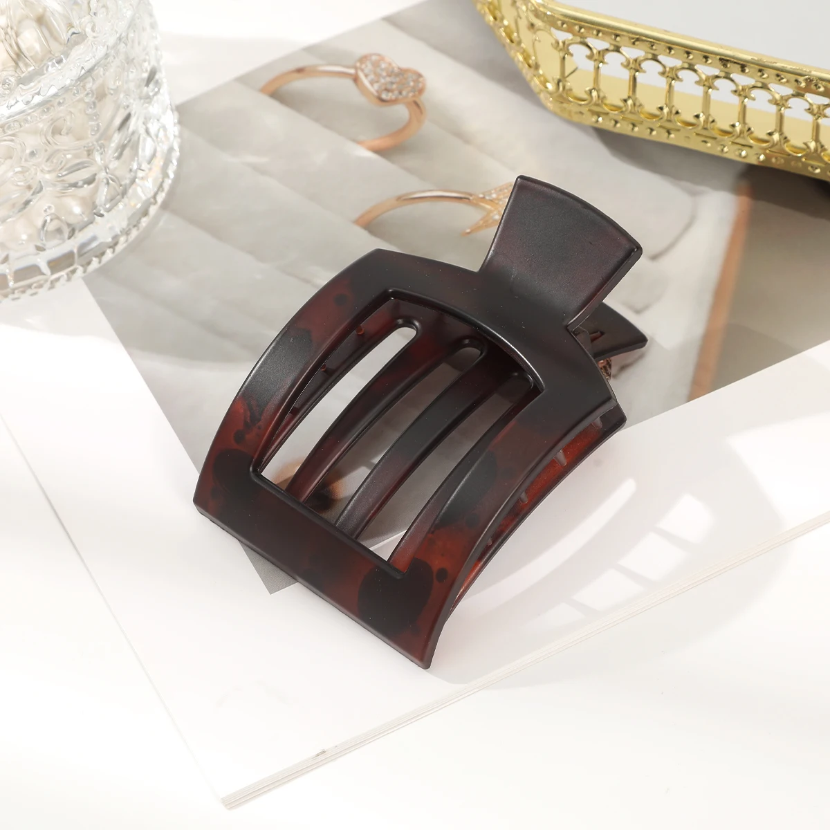 Frosted Double Fork Brown Black Hairpin For Women Ponytail Holder Hair Clips Hair Pin Ladies Retro Hair Accessories Hair Clamps