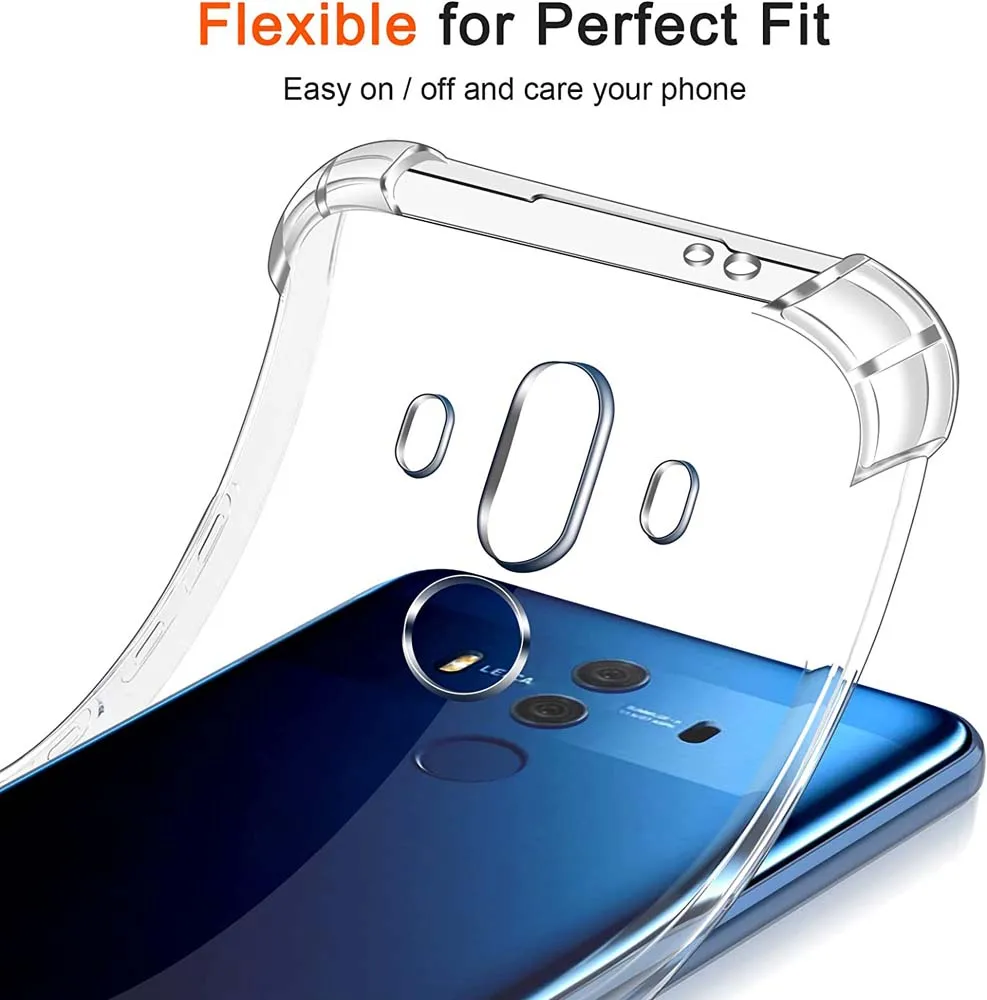 Enhanced Anti-Drop Shockproof Clear Back Case with 1.5MM Thick Air-Bag Protection