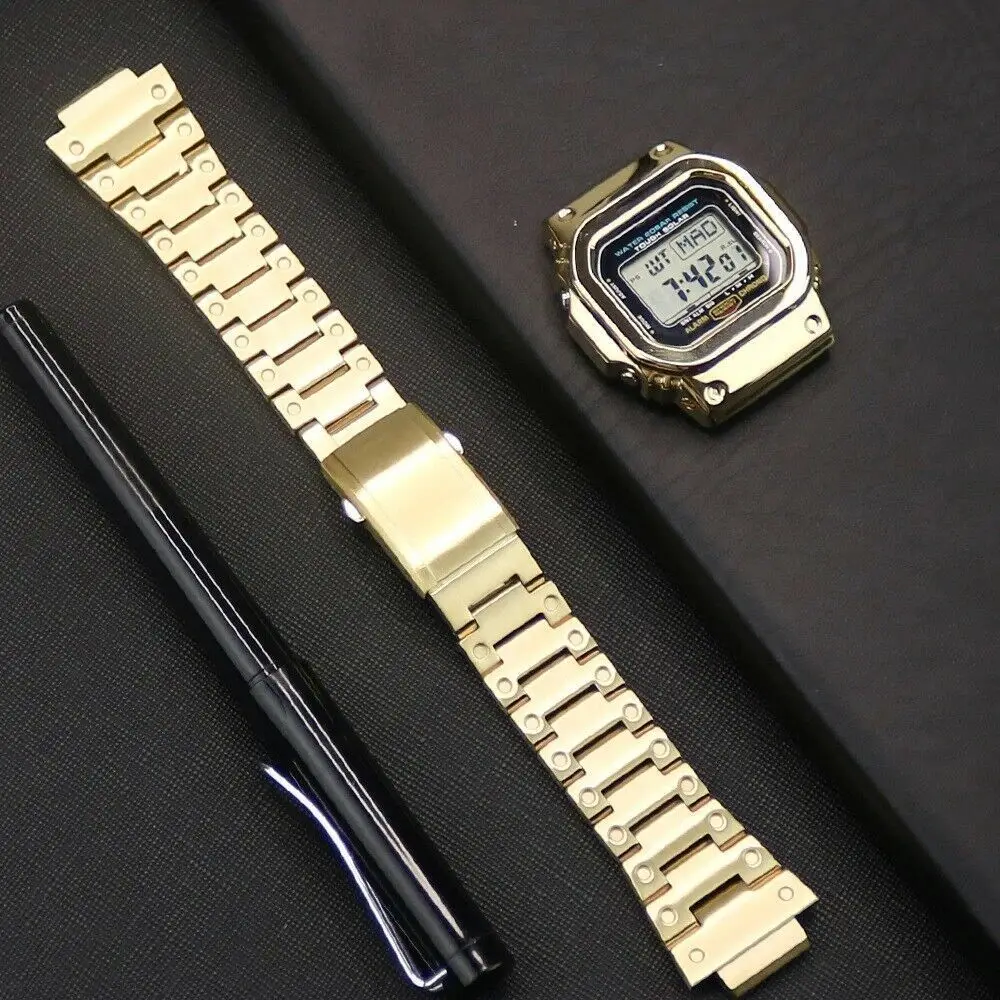 Suitable for Casio DIY modification metal strap DW5600 stainless steel strap modification accessories strap