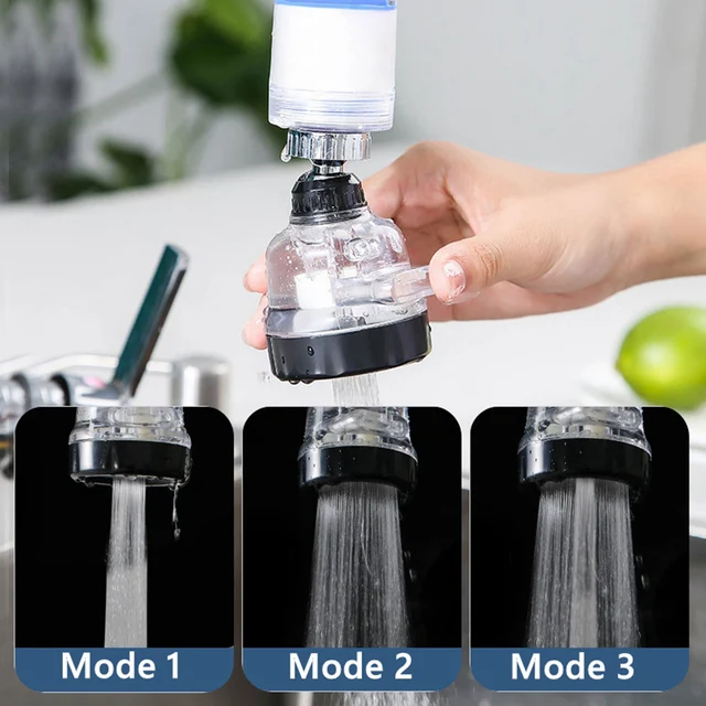 Konyha 360 ° Forgó Csaptelep Hosszabbító Szűrő Klór Nehézfémek Szűrt Víztakarékos Csap Fúvóka Vízszűrő Tisztító - Image 5