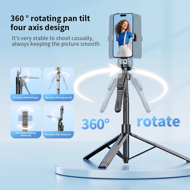 Scalable Selfie Stick with Tripod and Bluetooth Shutter