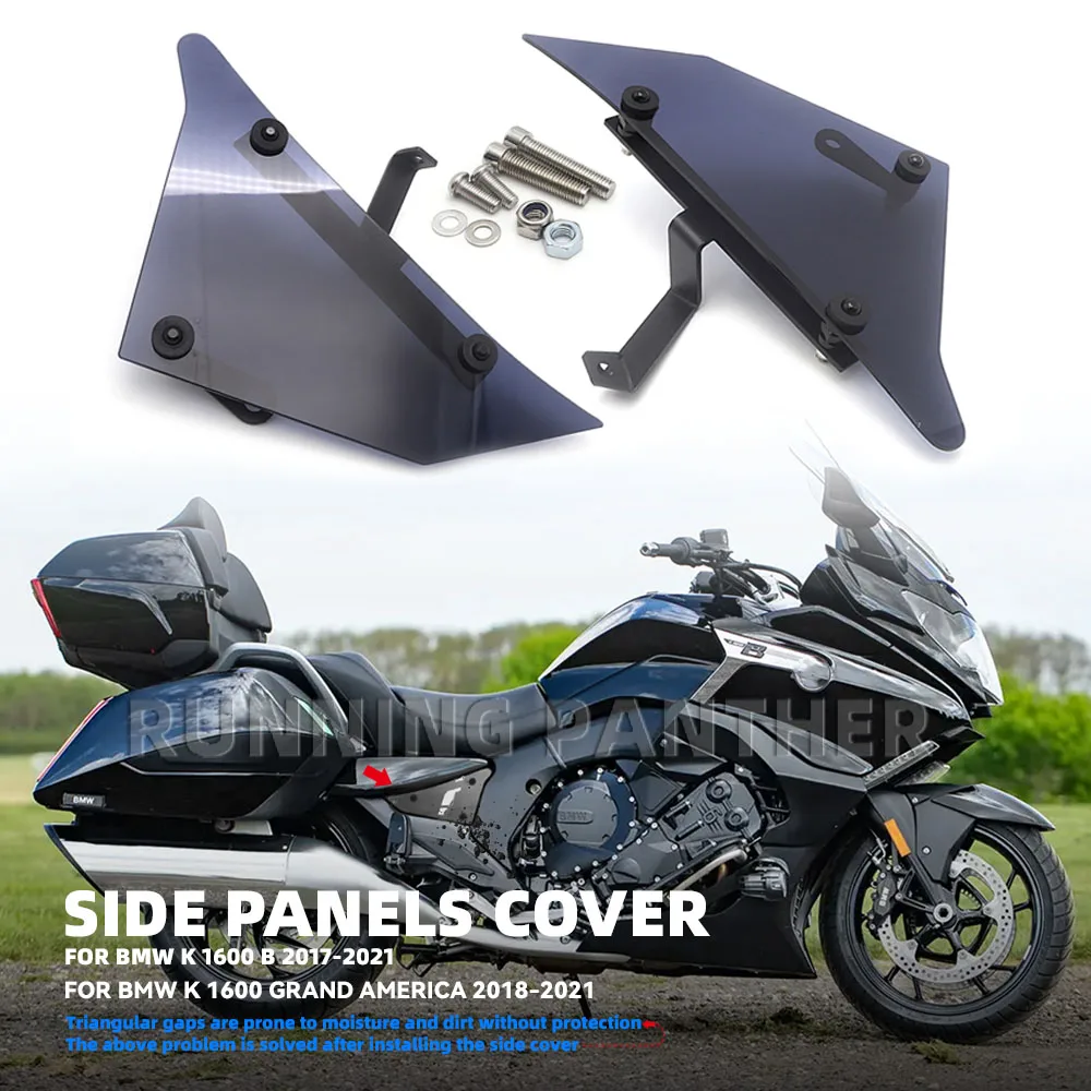 

NEW Motorcycle Side Panels Fill Fairing Cowl Cover Tank Plates Trim For BMW K1600B K1600GA K1600 Grand America / B K 1600 B GA