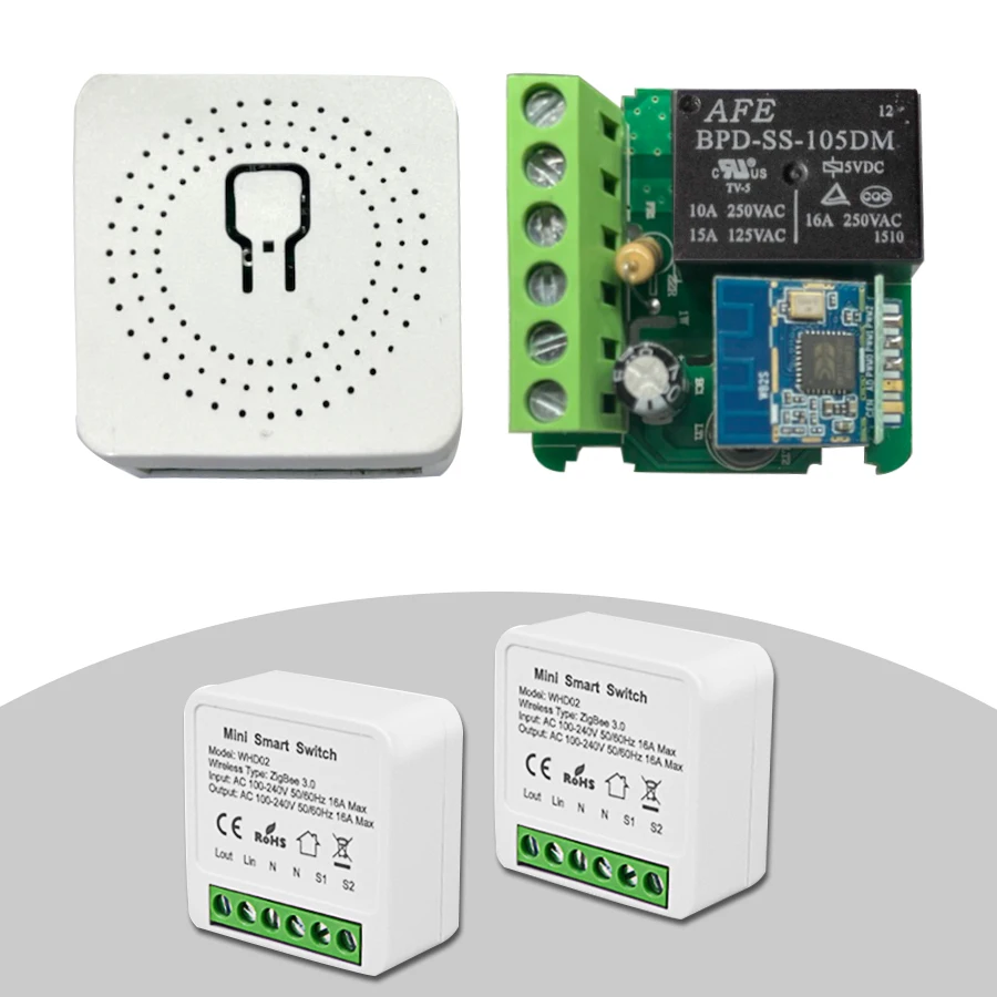 Zigbee Switch MIni Tuya Wifi Smart Switch Interruptor Zigbee 3.0 Works with  Alexa Google Home 2 Way Control Voice Control