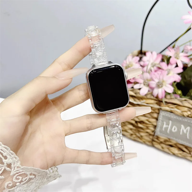 Sleek Transparent Strap for Women's Smartwatch Bracelet