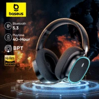 Baseus GH02 Gaming Wireless Headphone with Mic Over-Ear Headphones Bluetooth 5.3 40mm Driver 2.4G/Wireless/Cable RGB Headsets