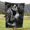 Elegant Gothic Skeleton Couple Blanket - Soft, Cozy, Stylish Decor for Ultimate Home Comfort and Ideal Gift Choice 2