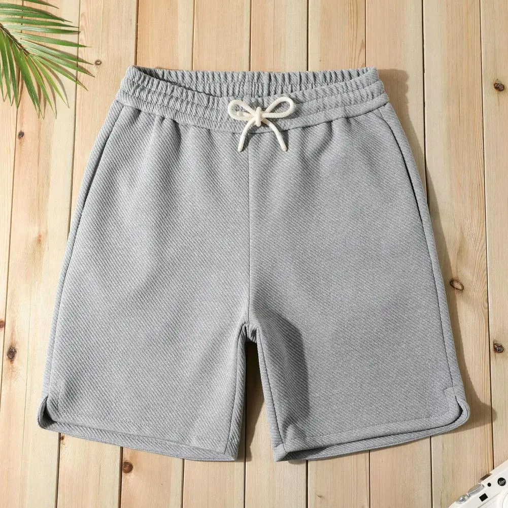 

Men Short Sweatpants Stylish Elastic Waist Drawstring Shorts for Women Men Loose Fit Solid Color Wide Leg Sport for Summer