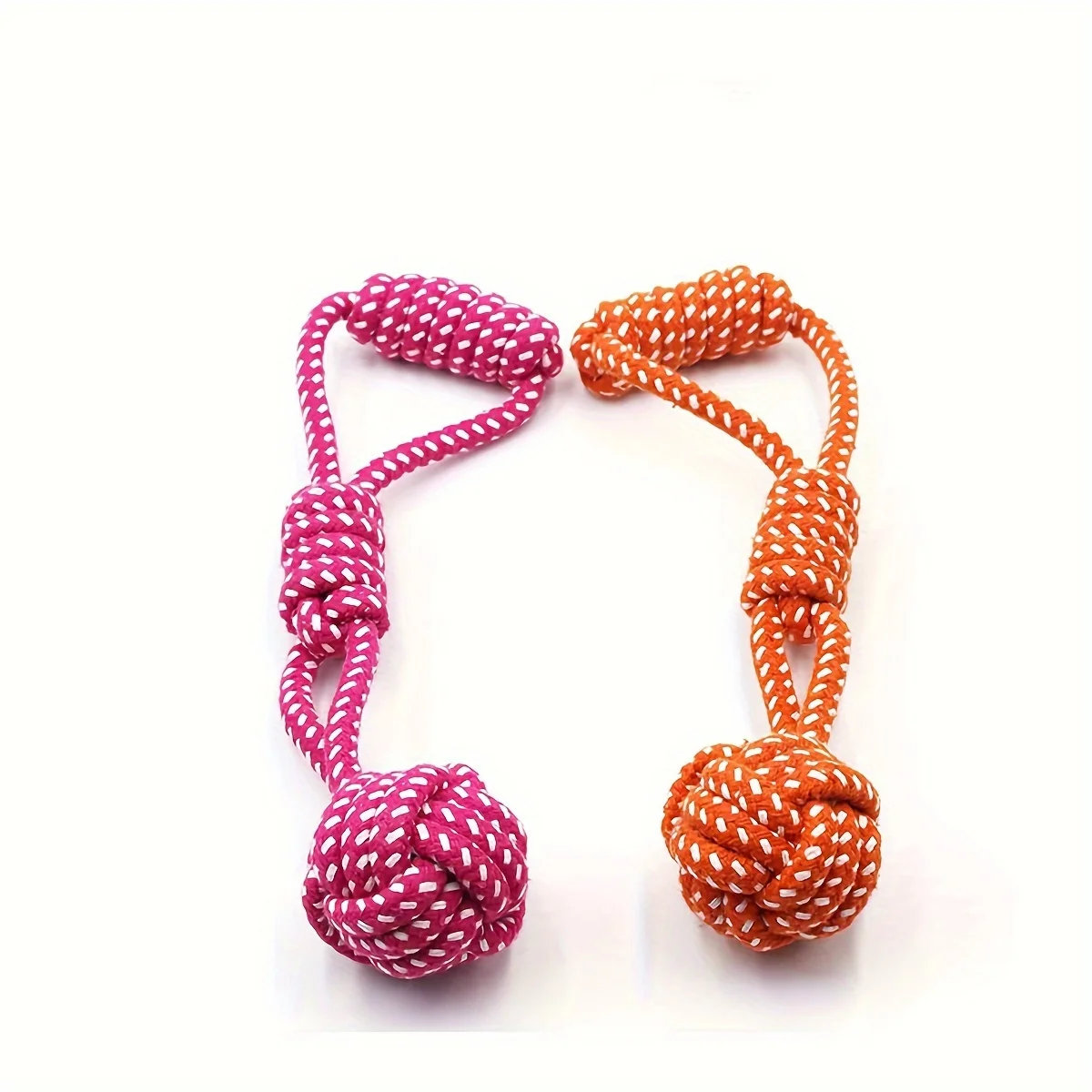 1pc Durable Dog Rope Toy with Ball - All-Breed Chew and Tug Plaything Random Color Selection 4