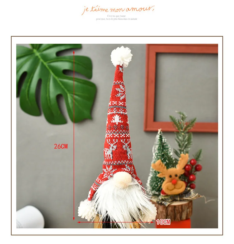 Description Picture 2 of itemFaceless Christmas Decoration Supplies, Old Man Wine Bottle Cover, Doll Wine Cap, New, 2023