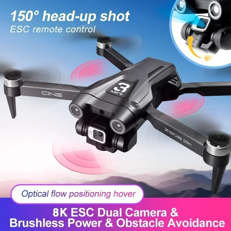 Drone Quadcopter Z908 Pro Max Professional 8K GPS Dual HD Aerial Photography FPV Brushless Obstacle Avoidance 9000M