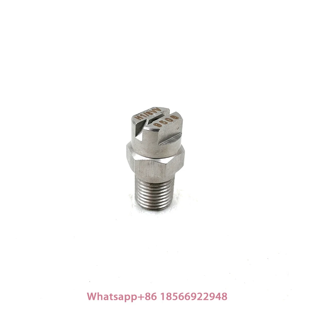 1 8 BSPT 25 40 Degree SS304 Vee Jet Flat Fan Spray Nozzle Industrial 1-8-bspt-25-40-degree-ss304-vee-jet-flat-fan-spray-nozzle-industrial