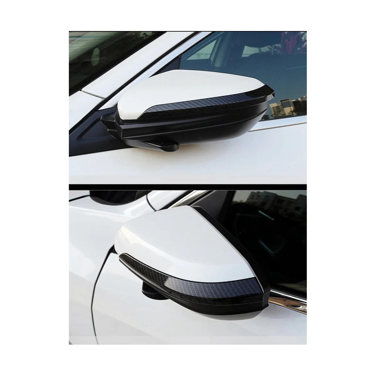 

Автомобильное боковое зеркало заднего вида из углеродного волокна, отделка рамы, крышка, внешние зеркальные наклейки для Honda 10Th Gen Civic 2016-2020