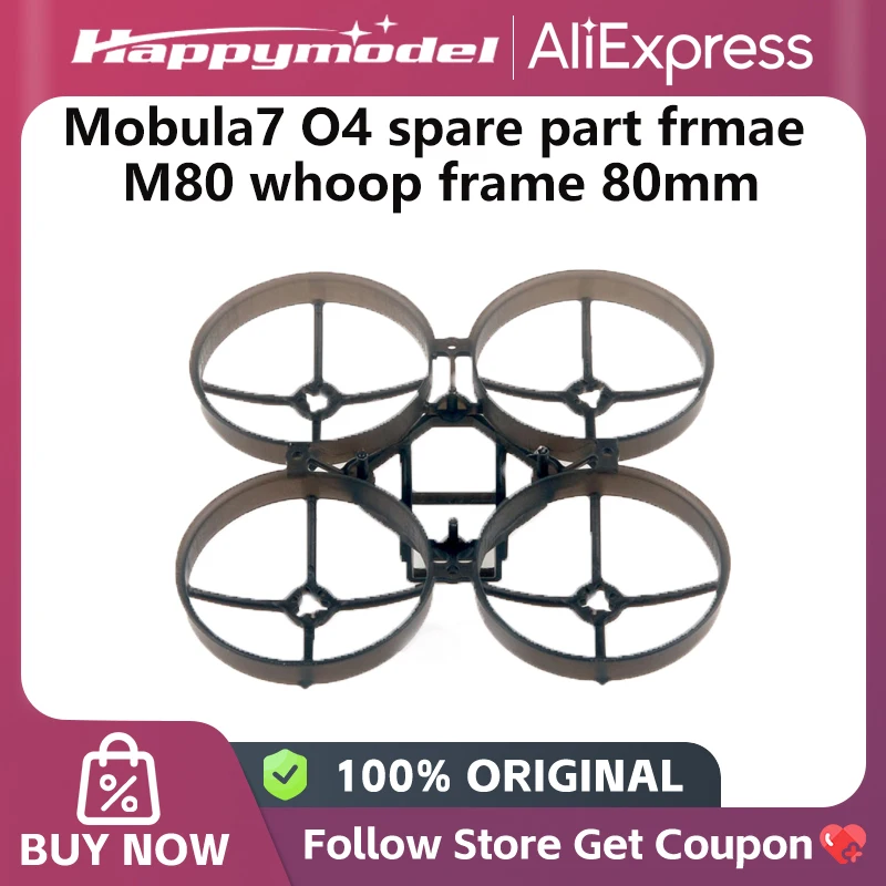 Cadre Mobula7 O4 80mm Happymodel - Gris Clair - Drone FPV Micro