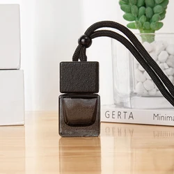 Elegant Black Square Cap Ornament - Essential Oil Diffuser & Air Freshener Bottle (Black)