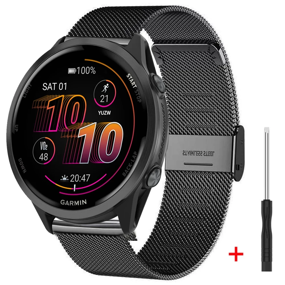 Premium Metal Milanese Smartwatch Band – 20mm/22mm Strap