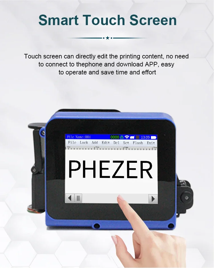 PC12 12.7mm Handheld mini printer Detachable mini printer QR Bar Batch Code Date