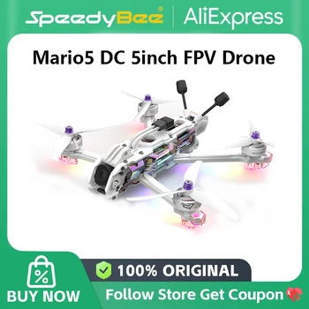 SpeedyBee Nuovo Drone FPV Mario5 DC da 5 Pollici, Kit Potenziato O4 Air Unit Pro PNP con Lente Grandangolare e Fotocamera 4K
