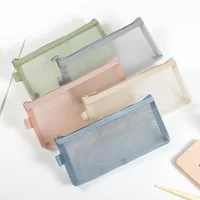 New Coin Purse Makeup Case Large Capacity Mesh Transparent Cosmetic Brush Bag 1