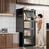 Modern Metal Kitchen Cabinets Multi-layer Storage Cabinet Floor Racks Multifunctional Muebles De Cocina Furniture ZT50KC 1