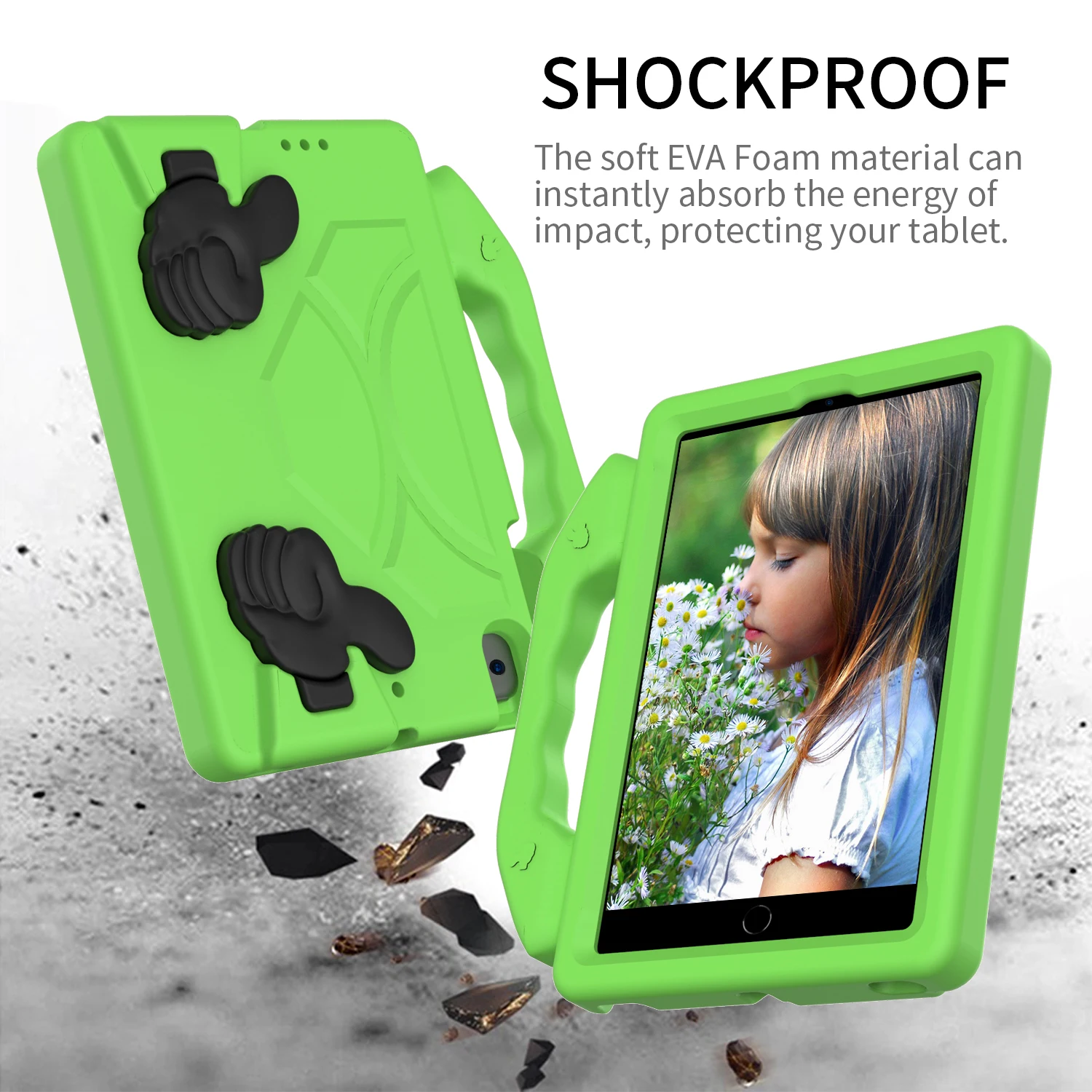 Children's Shockproof EVA Tablet Case with Thumbs Up Stand