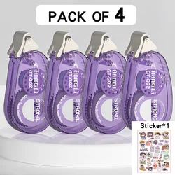 Durable Double - Sided Adhesive Tape Set for Crafts and Office Use (4 Purple 1 Sticker)