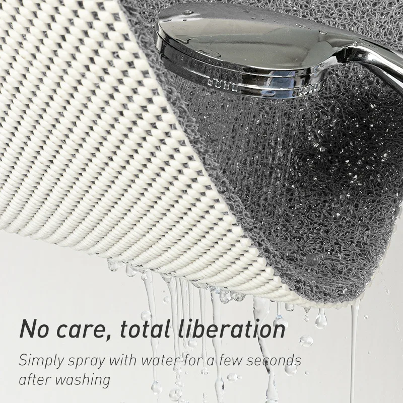 1Pc Anti-slip Mat Bathroom Mildew Proof Waterproof Shower Mat Soft Massage Home Bath Kitchen PVC Washable Quick Drying Floor Rug