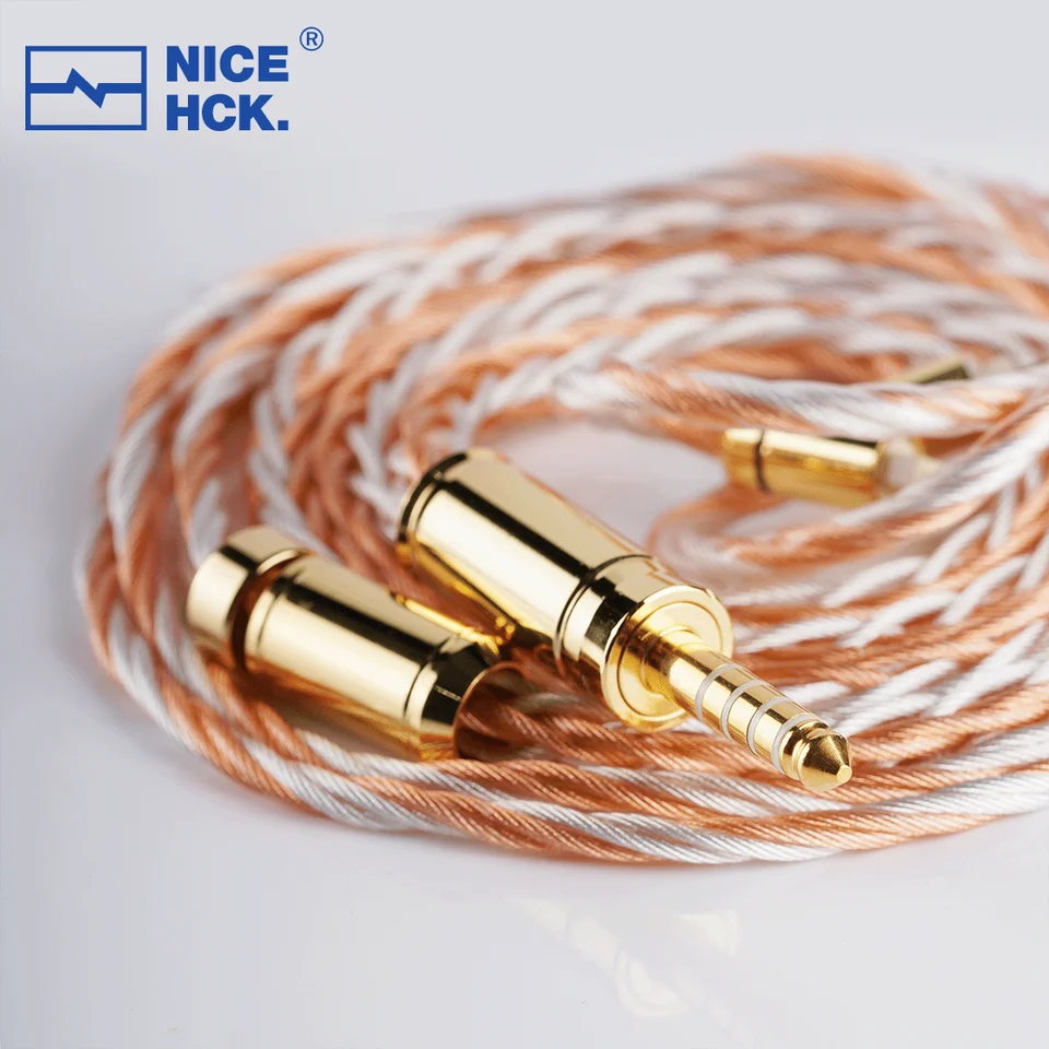 Nicehck engrシリーズ 4点 NICEHCK Engr.001 限定数量ケーブル 8N 銀メッキ OCC + 銀メッキ