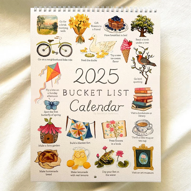 Bucket List Calendar 12 Months Cuss Word Sayings Wall Calendar Indoor New Year Gifts