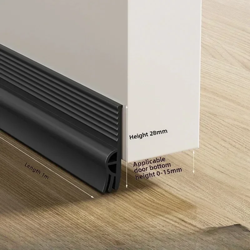 New 1M Door Bottom Sealing Strip Windproof Dust Stopper Guard Rain Weatherstrip Noise Reduction Insulator Sealer Home Hardware