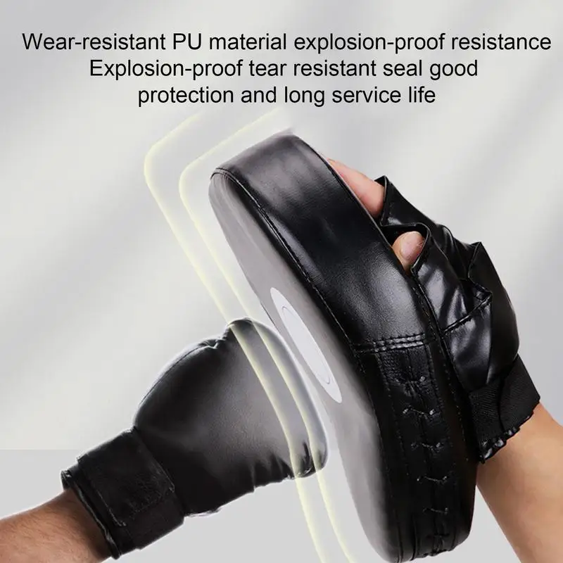 Boxing Pads PU Leather Boxing Hand Pads Thickened MMA Punching Mitts for Adults Martial Arts Training Gear Kick