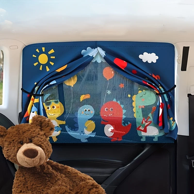 Magnetic Car Side Window Sun Shade -Cute Pattern-Heat and UV Protection-Gift for Halloween, Thanksgiving, and Christmas