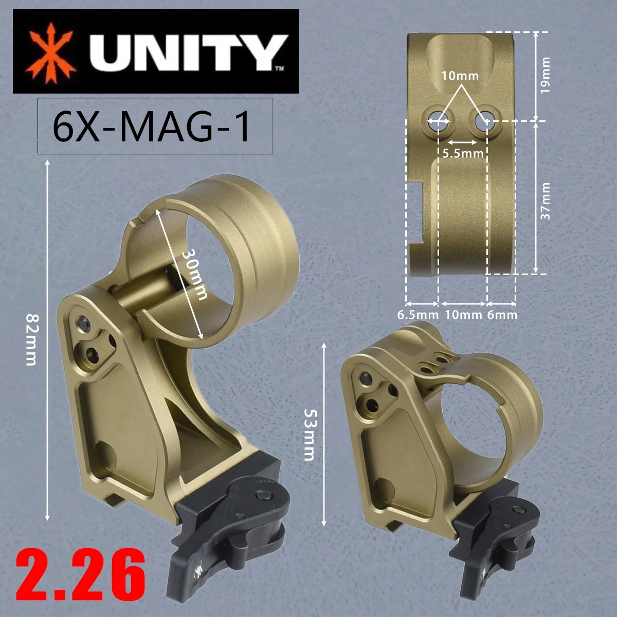 Montage Unity FAST FTC Pour Magnificateurs Eotech G43/G45 - Rail 21mm Standard - NEUF
