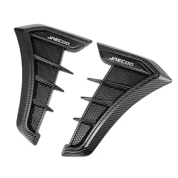 Sleek Carbon Black Car Side Wing Fender Sticker Decals - Set of 2 (2Pc - carbon fiber)
