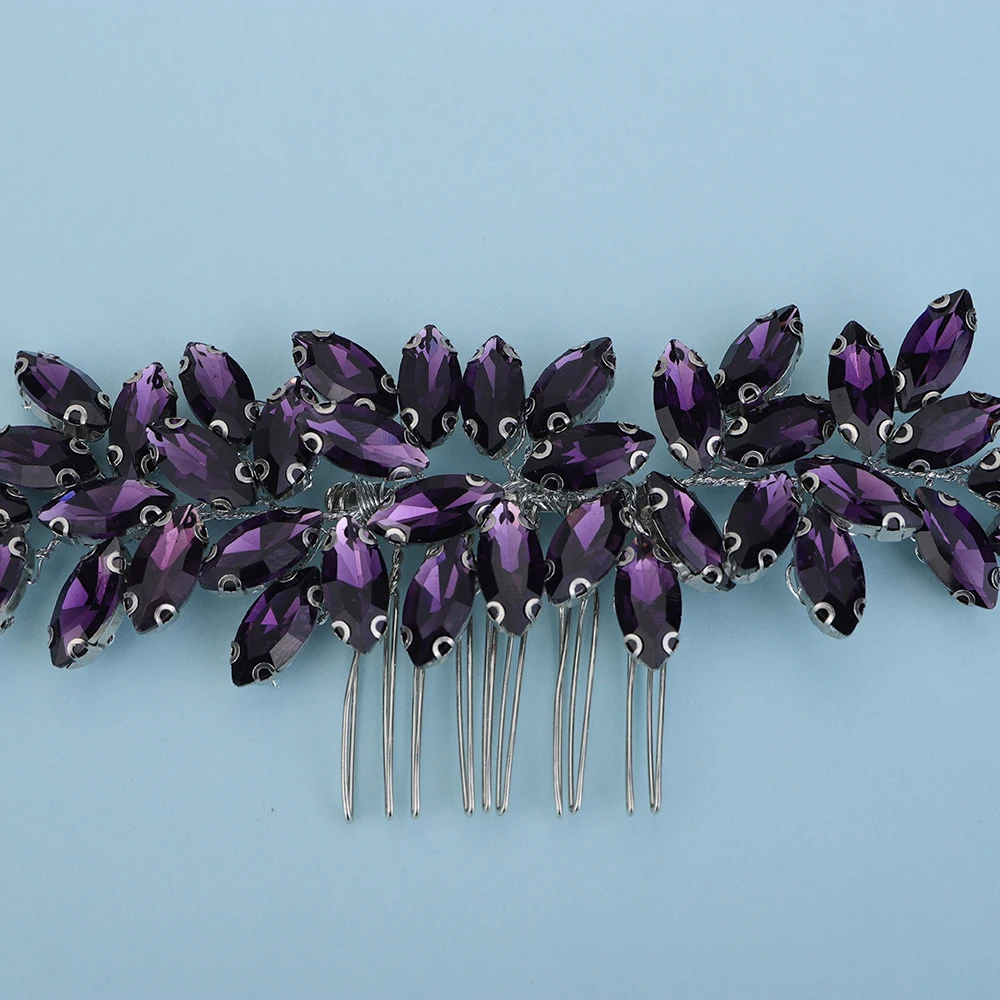 S7501a52f4c3d49af92df1c1e026d2a73f Fashion Rhinestone Hair Comb for Bridal Headpiece 9 Color Wedding Hair Accessories Women Handmade Tiara Headdress Party Headwear Mallzona