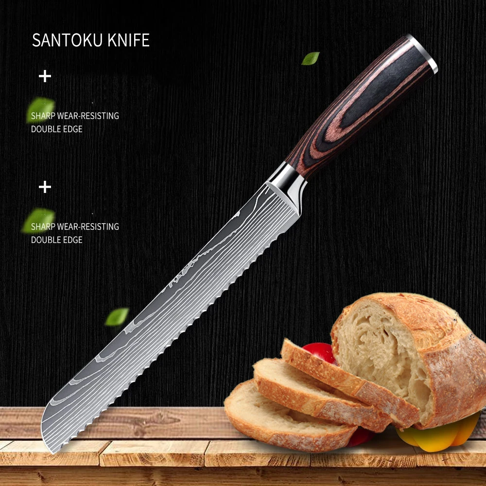 8InchBreadKnifeProfessionalCheeseToastKnifeStainlessSteel