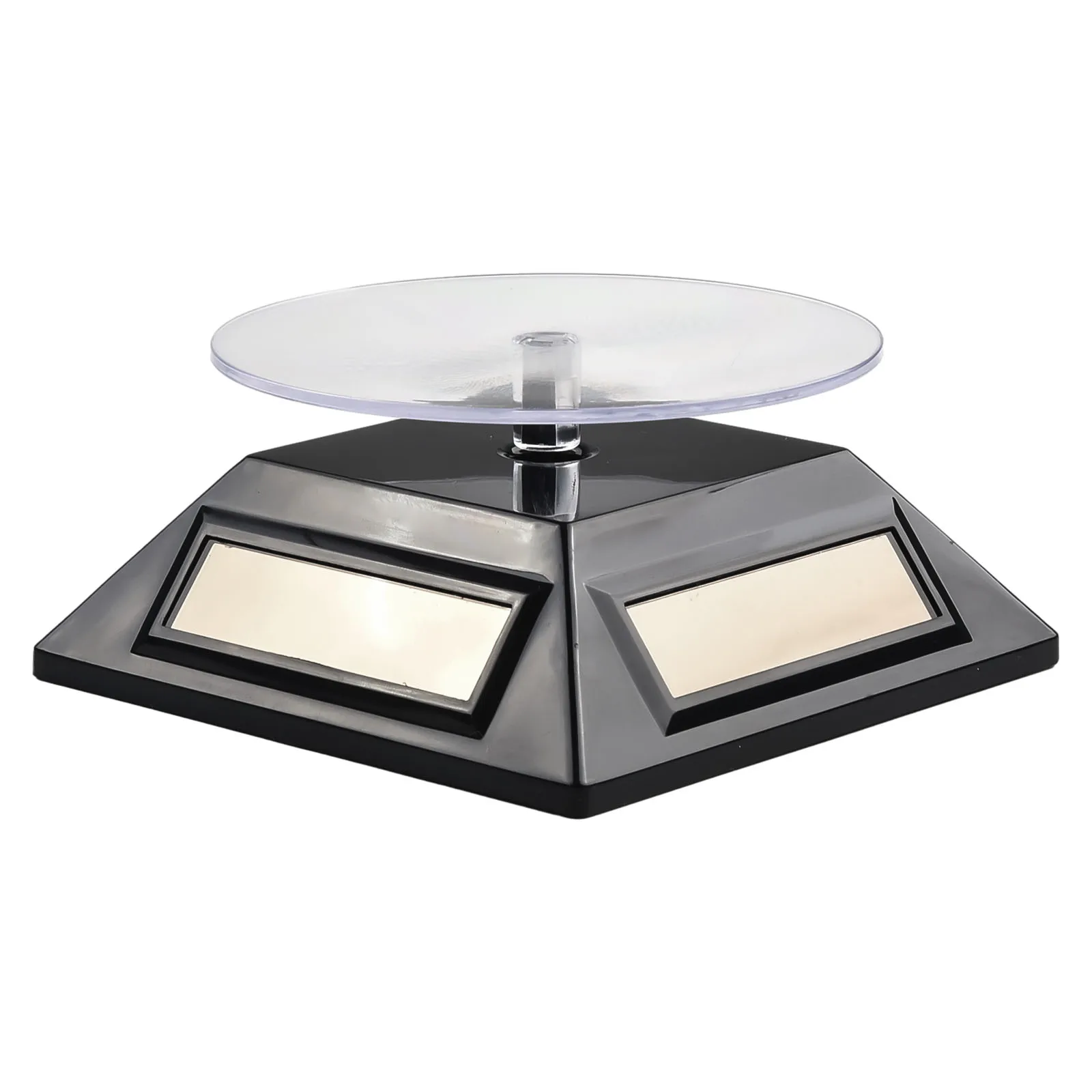 Solar-Powered Rotating Jewelry Display Stand - 360° Turntable with 10cm Platform