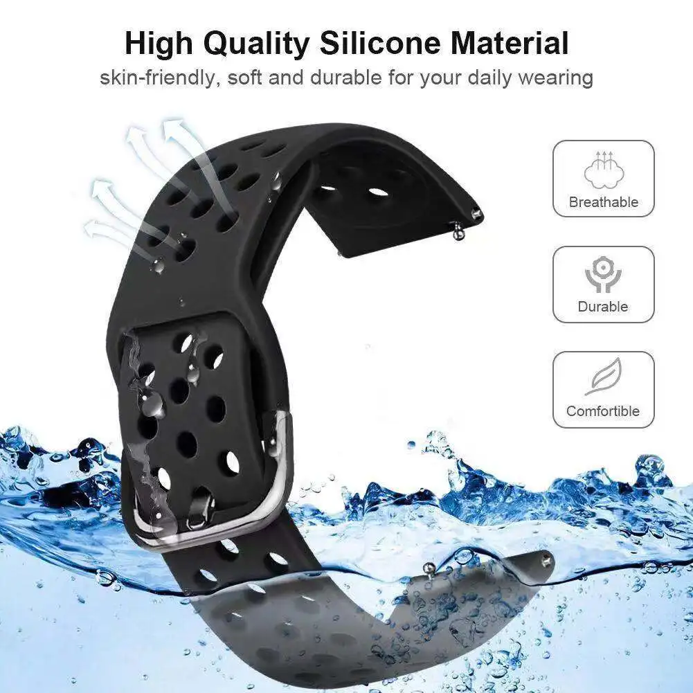 Silicone Sport Watchband - Adjustable Strap