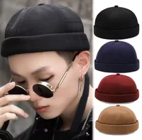 Brimless Hip Hop Beanie Skullcap Street Women Men SkullCap Portable Melon Cap Street Knitted Hats Fashion Headwear Caps 1pc