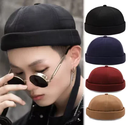 Brimless Hip Hop Beanie Skullcap Street Women Men SkullCap Portable Melon Cap Street Knitted Hats Fashion Headwear Caps 1pc