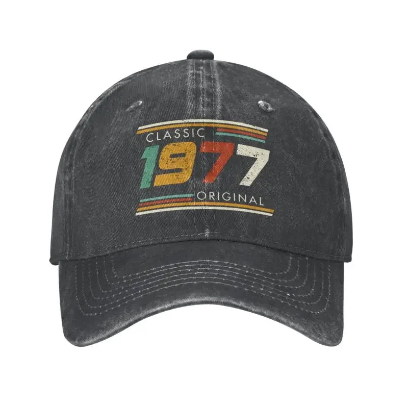 

Classic Unisex Cotton Classic 1977 Original Years Birthday Baseball Cap Adult Adjustable Dad Hat Women Men Sports