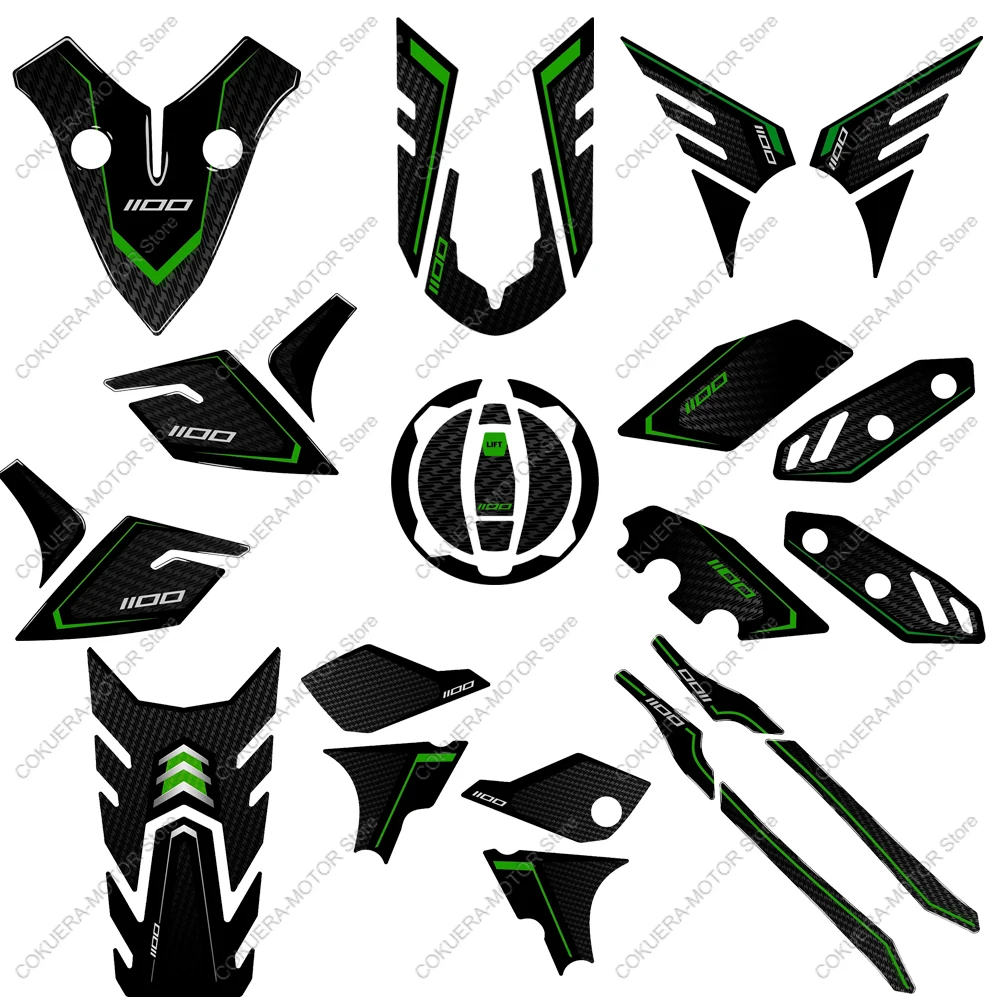 Mudguard Sticker For Versys 1100 2025 3D Motorcycle Oil Gas Cap Sticker Decals Waterproof Scratch-Resistant Protective Sticker