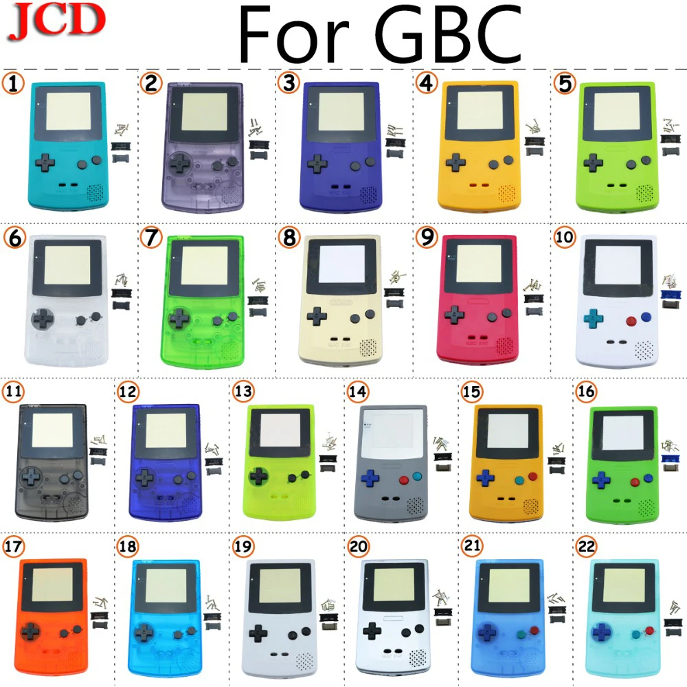 JCD новый полный корпус чехол для Gameboy цветной игровой сделай сам GBC запасные части