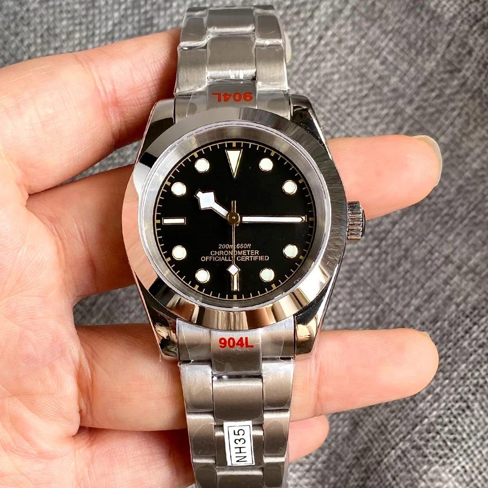 Esplora 36Mm 39Mm Bliger Gold Snow Flake Hand Nh35A Pt5000 Movimento Orologio Meccanico Per Uomo Polish Bezel Day-Date Steel Clock