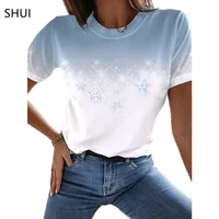2022 New Women's Summer Fashion Casual T-Shirts O Neck Loose Breathable Shirts Harajuku 3D Printing Short Sleeves Custom Tops Ne 1