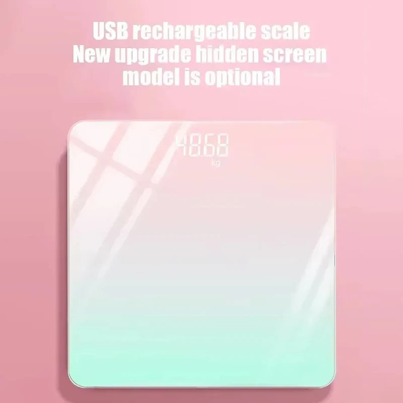 Gradient Color Intelligent LCD Electronic Scale Digital Display Glass Weight Scale Balance Body Electronic Scale For Weight Meas 3