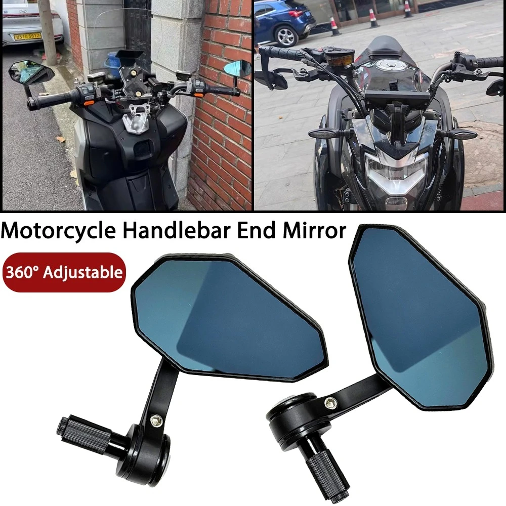 7/8"Motorcycle Bar End Rearview Mirror Side Mirrors for Ducati Honda CB650R Kawasaki Yamaha MT03 SV650 Suzuki GSXS750 Benelli