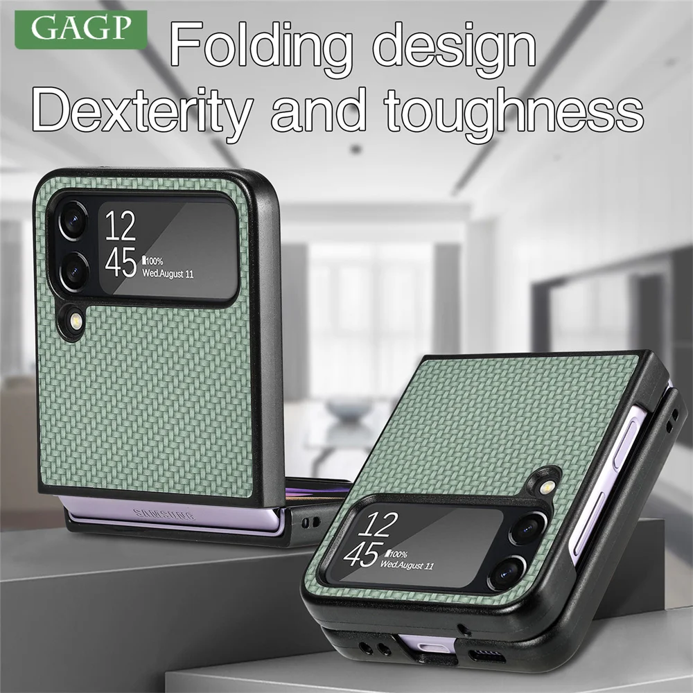 Per Samsung Z Flip 5 4 Custodia In Pelle Slim Matte Custodie In Silicone Morbido In Fibra Di Carbonio Per Samsung Galaxy Z Flip 3 2 1 Z Flip3 Zflip 4